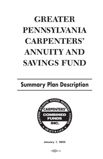 Greater Pennsylvania Carpenters' Annuity And Savings Fund