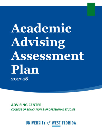 Academic Advising Assessment Plan - University Of West Florida
