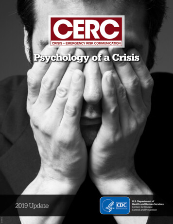 CERC: Psychology Of A Crisis - CDC