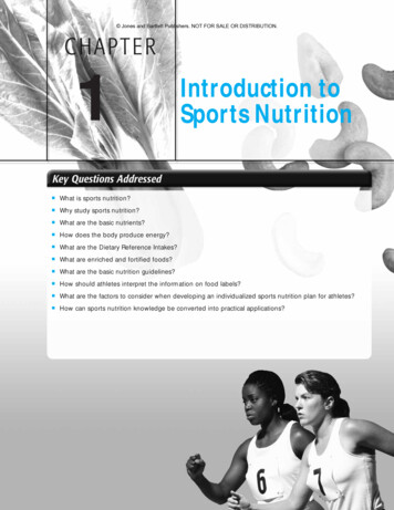 Chapter 1 Fink Practical Applications In Sports Nutrition