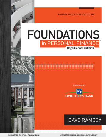 Foundations In Personal Finance Student EText