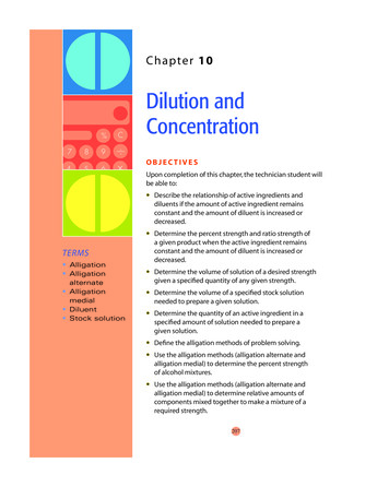 Dilution And Concentration - Lippincott Williams & Wilkins