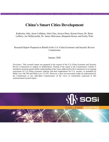 China Smart Cities Development Report - Uscc.gov
