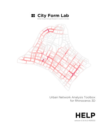Urban Network Analysis Toolbox For Rhinoceros 3D