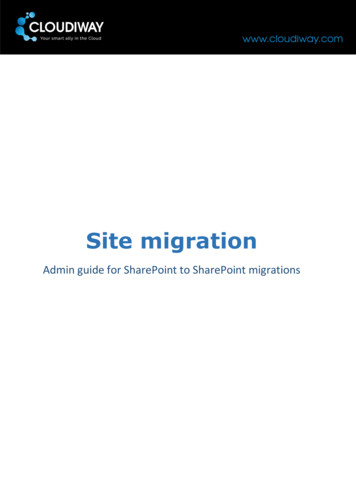 Site Migration: SharePoint To SharePoint - Cloudiway