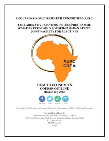 HEALTH ECONOMICS COURSE OUTLINE - Aercafrica 