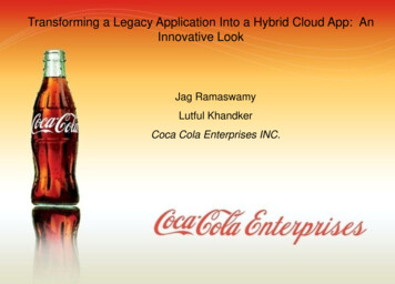 Transforming A Legacy Application Into A Hybrid Cloud App: An .