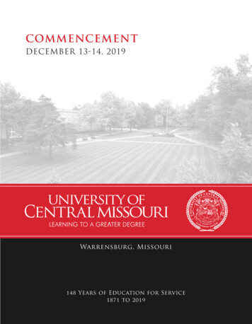 Commen Cement - University Of Central Missouri
