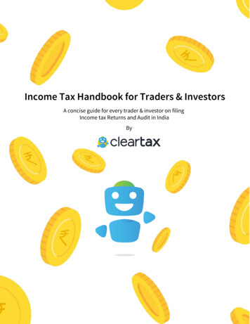 Income Tax Handbook For Traders & Investors
