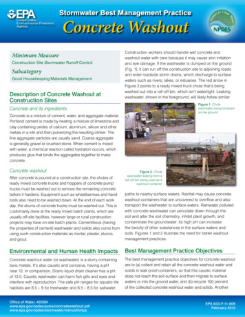 Stormwater Best Management Practices: Concrete Washout