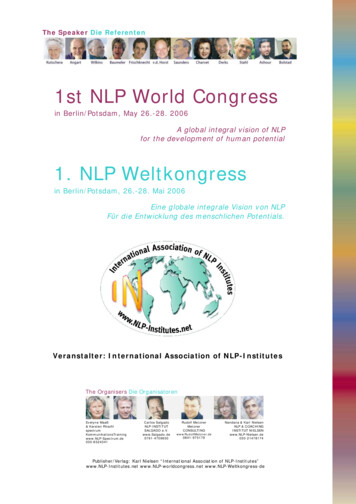1. NLP Weltkongress
