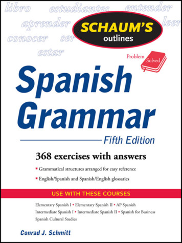 Schaum's Outline Of Spanish Grammar