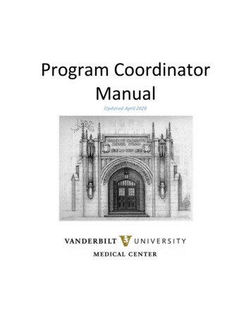 Program Coordinator Manual - VUMC