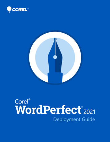 Corel WordPerfect Office 2021 Deployment Guide