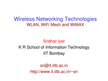 Wireless Networking Technologies - IIT Bombay