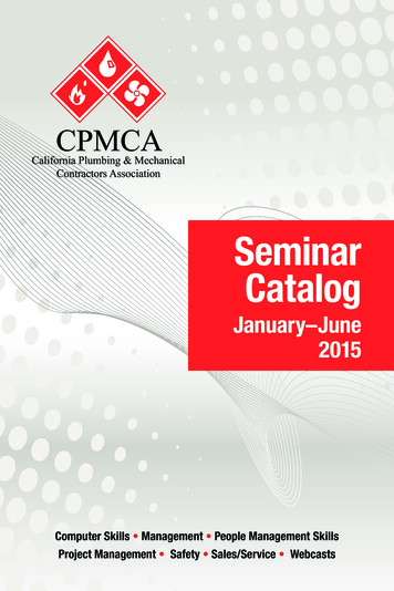 Seminar Catalog - CPMCA