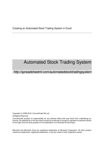 Automated Stock Trading System - SpreadsheetML