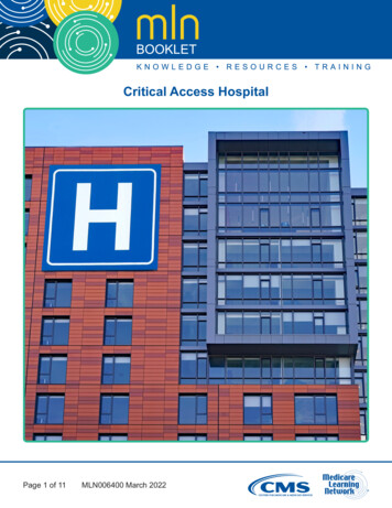 Critical Access Hospital - CMS