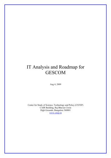 IT Roadmap For ESCOM - Cstep.in