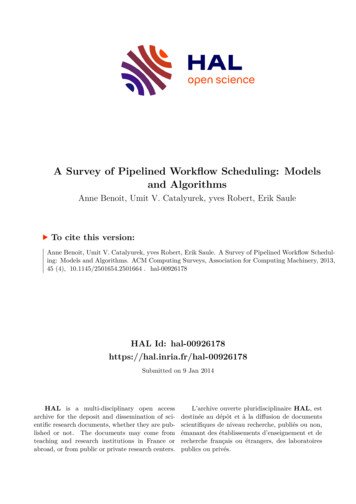 A Survey Of Pipelined Workflow Scheduling: Models And Algorithms - Inria