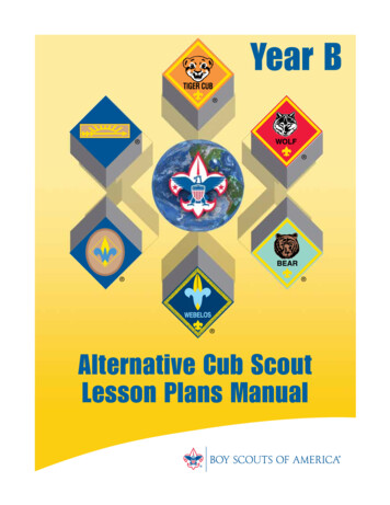 Alternative Cub Scout Lesson Plans Manual