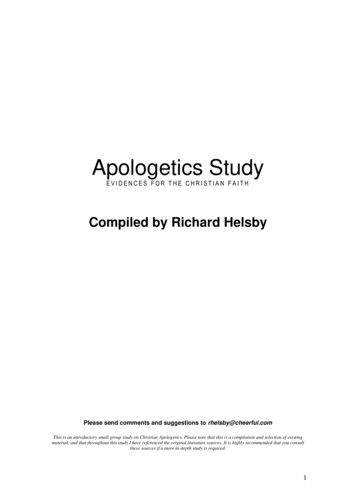 Christian Apologetics Study - Temple Christian School