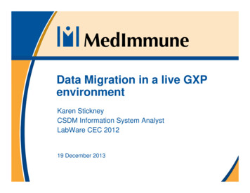 Data Migration In A Live GXP Environment - Labware 
