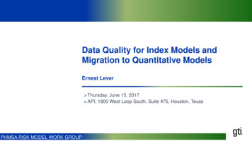 Data Quality For Index Models And Migration To Quantitative Models