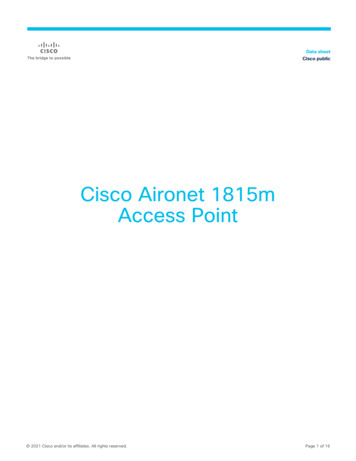 Cisco Aironet 1815m Series Access Point Data Sheet