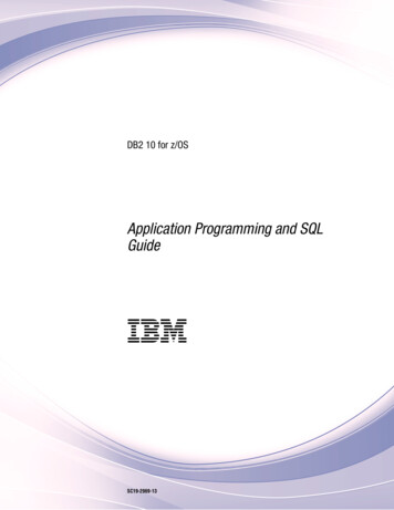 Application Programming And SQL Guide - IBM