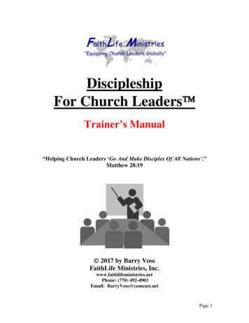 Discipleship For Church Leaders