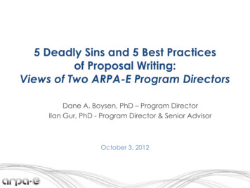 5 Deadly Sins And 5 Best Practices Of Proposal Writing