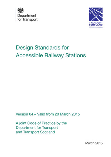 Design Standards For Accessible Railway Stations - GOV.UK
