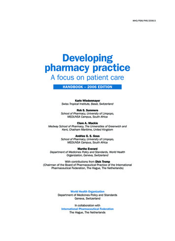 Developing Pharmacy Practice - FIP