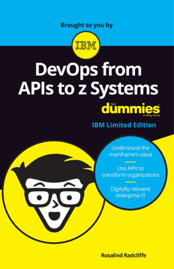 DevOps From APIs To Z Systems For Dummies IBM Limited Edition