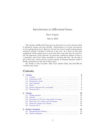 Introduction To Di Erential Forms - Purdue University