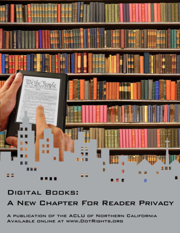 Digital Books: A New Chapter For Reader Privacy