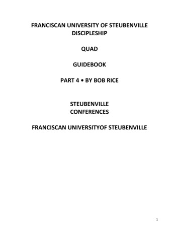 FRANCISCAN UNIVERSITY OF STEUBENVILLE DISCIPLESHIP 