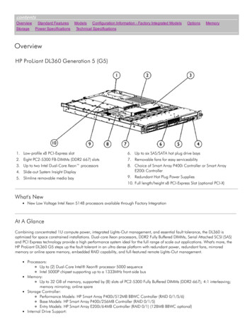 HP ProLiant DL360 G5 Quickspecs - Global One Technology