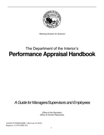 Performance Appraisal Handbook - United States 