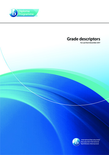 Grade Descriptors - International Baccalaureate