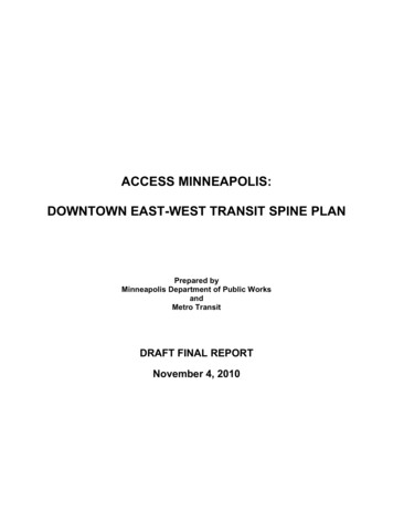 Access Minneapolis: Downtown East-west Transit Spine Plan