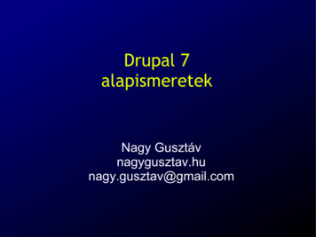 Drupal 7 Alapismeretek - Nagy Gusztáv