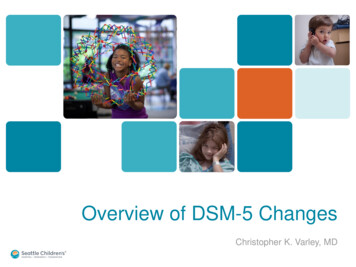 Overview Of DSM-5 Changes