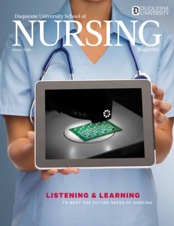 Duquesne University School Of Nursing 1 Nursing