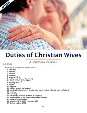 Duties Of Christian Wives - Handbook