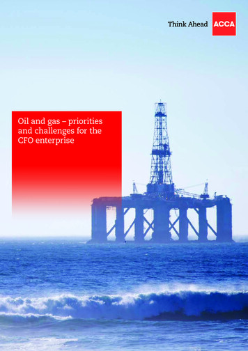 Oil And Gas – Priorities And Challenges For The CFO Enterprise