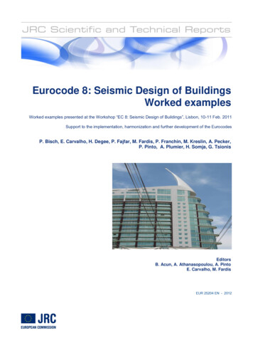 EC8 Seismic Design Of Buildings-Worked Examples - Europa