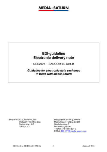 EDI-guideline Electronic Delivery Note