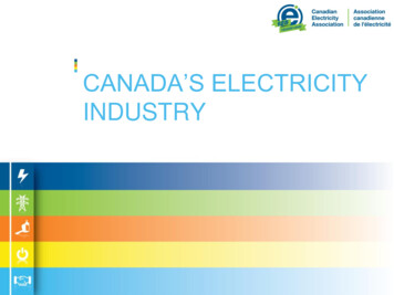 CANADA’S ELECTRICITY INDUSTRY